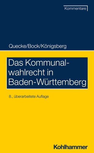 Das kommunalwahlrecht - das, in