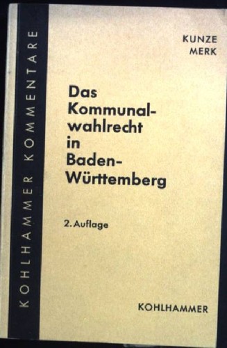Das kommunalwahlrecht - das, in