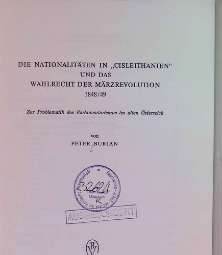 Die nationalitäten - nationalitäten, in