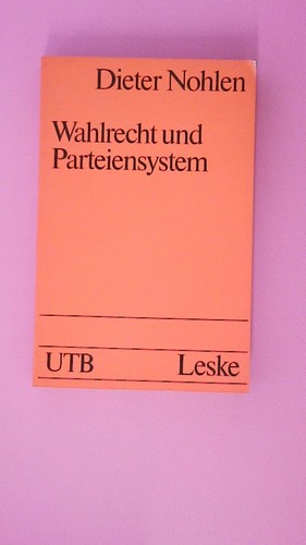 197061 dieter nohlen wahlrecht - 197061,